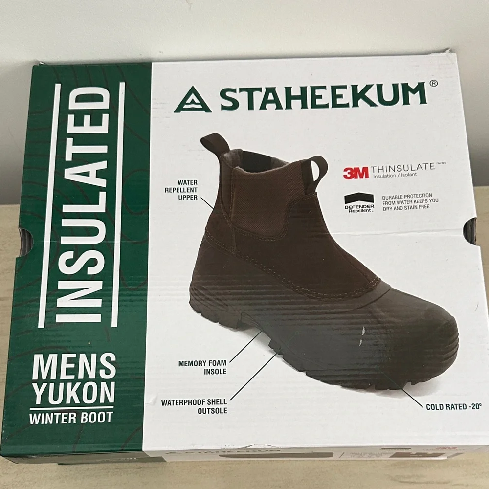 Staheekum Men's Yukon Waterproof Winter Boots - Brown and Black